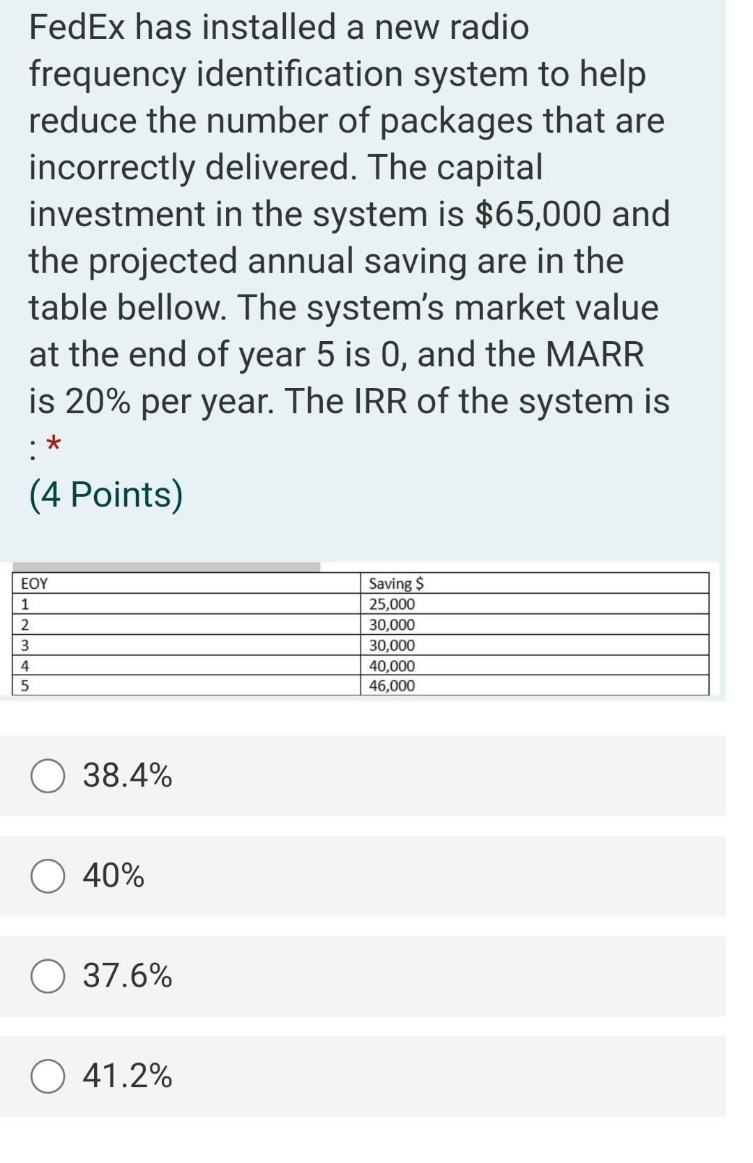 Solved FedEx has installed a new radio frequency | Chegg.com