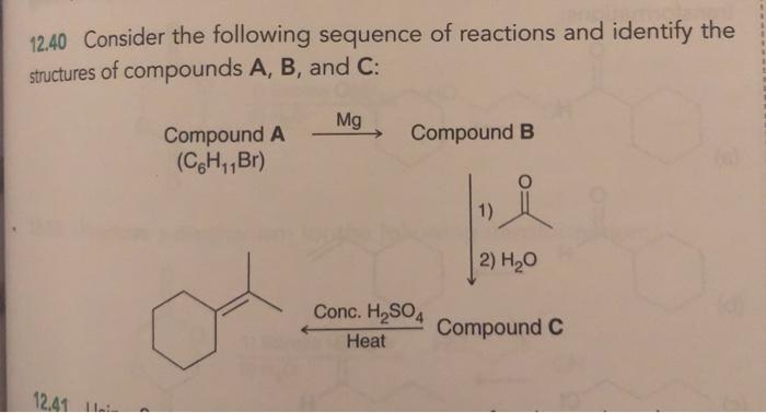Solved 12.40 Consider the following sequence of reactions | Chegg.com