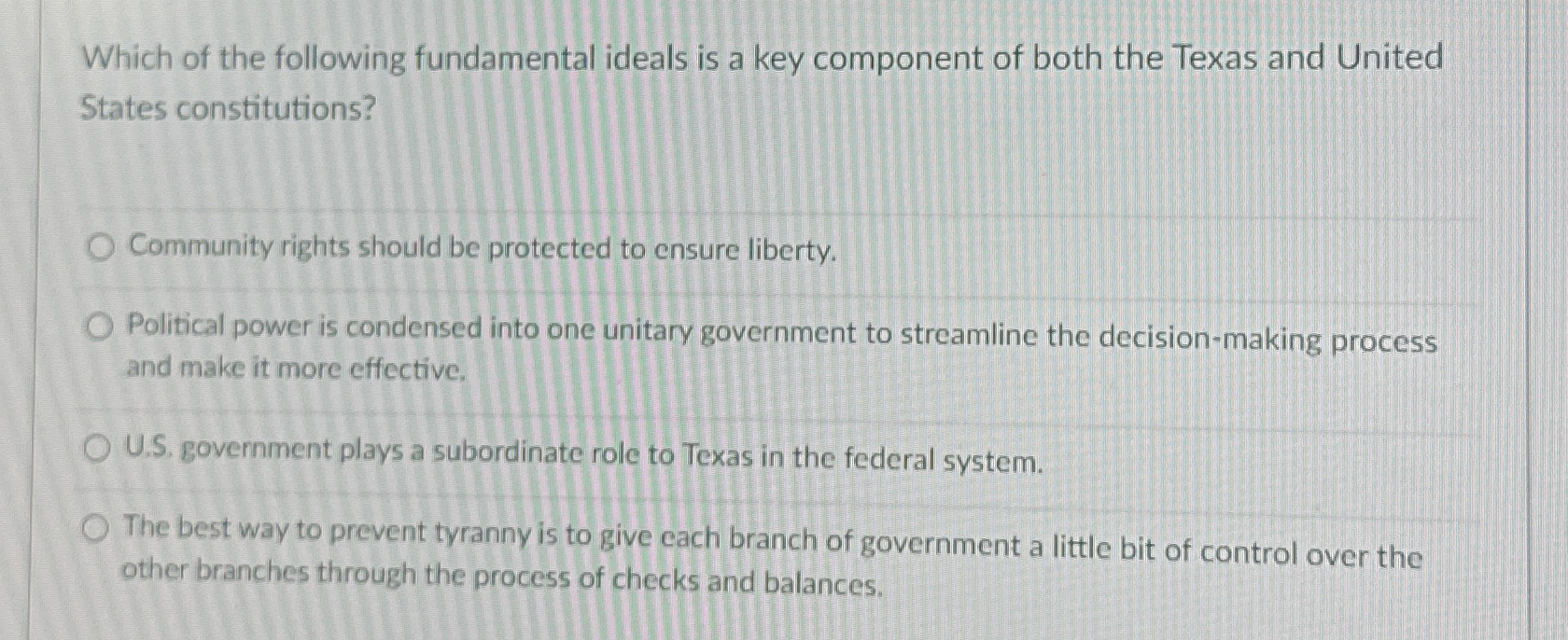 Solved Which of the following fundamental ideals is a key | Chegg.com