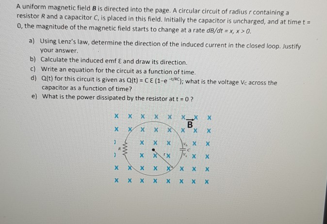 Solved A uniform magnetic field B is directed into the page. | Chegg.com