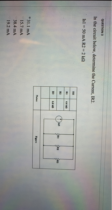 Solved QUESTION 3 In The Circuit Below, Determine The | Chegg.com