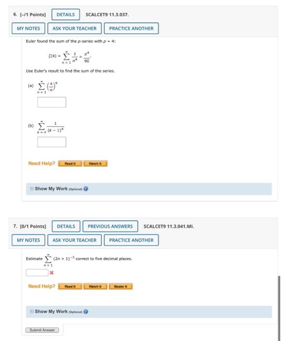 Solved Consider The Following Series ∑n 1∞n2 161 Does The