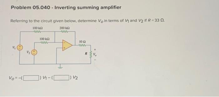 Solved Referring to the circuit given below, determine VO in | Chegg.com
