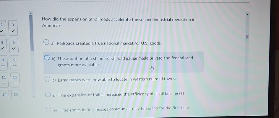 Solved How Did The Expansion Of Railroads Accelerate The Chegg Solved How Did The Expansion Of Railroads Accelerate The Chegg