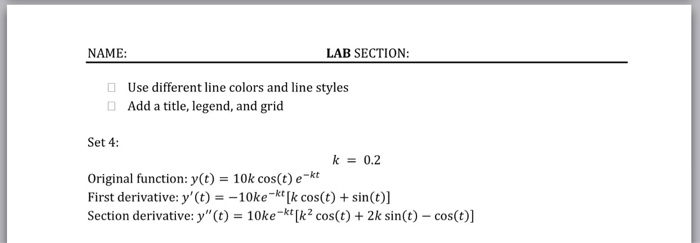 Solved NAME: LAB SECTION: Create a new script file and save | Chegg.com