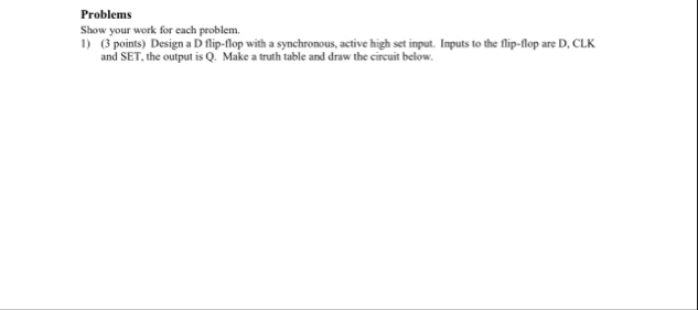 Solved ProblemsShow your work for each problem.(3 ﻿points) | Chegg.com