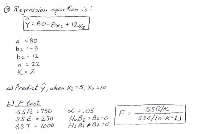 Solved Regression Equation Is 9 80 8x2 12x2 A 80 Bi Chegg Com