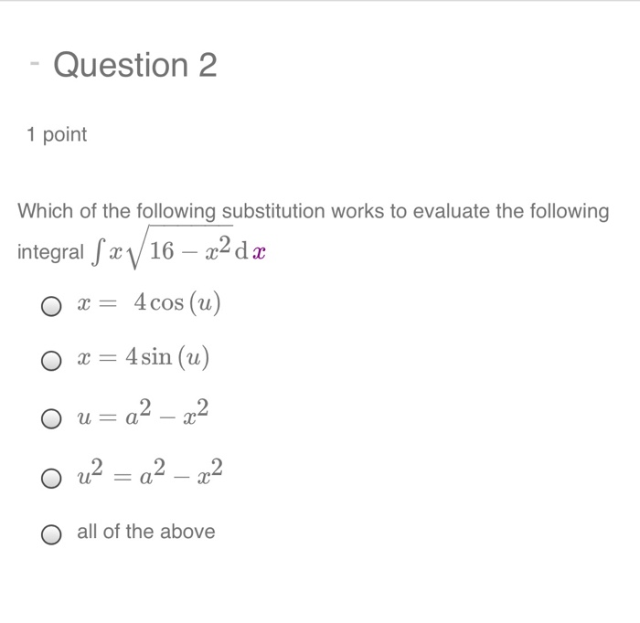 Solved Question 1 1 point Which of the following | Chegg.com