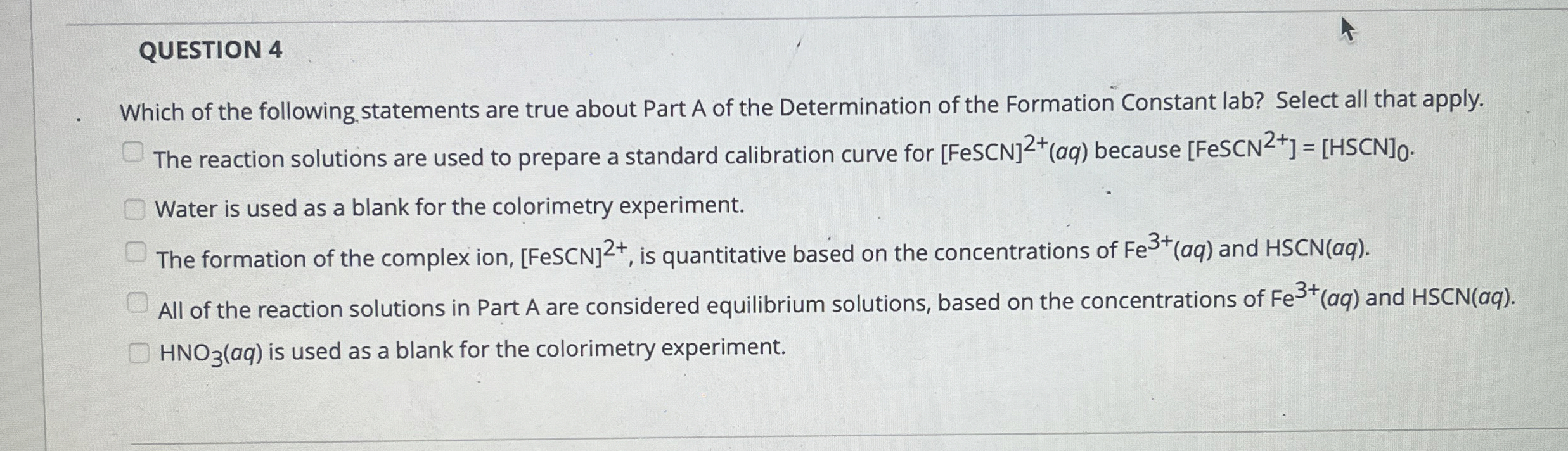 Solved QUESTION 4Which of the following statements are true