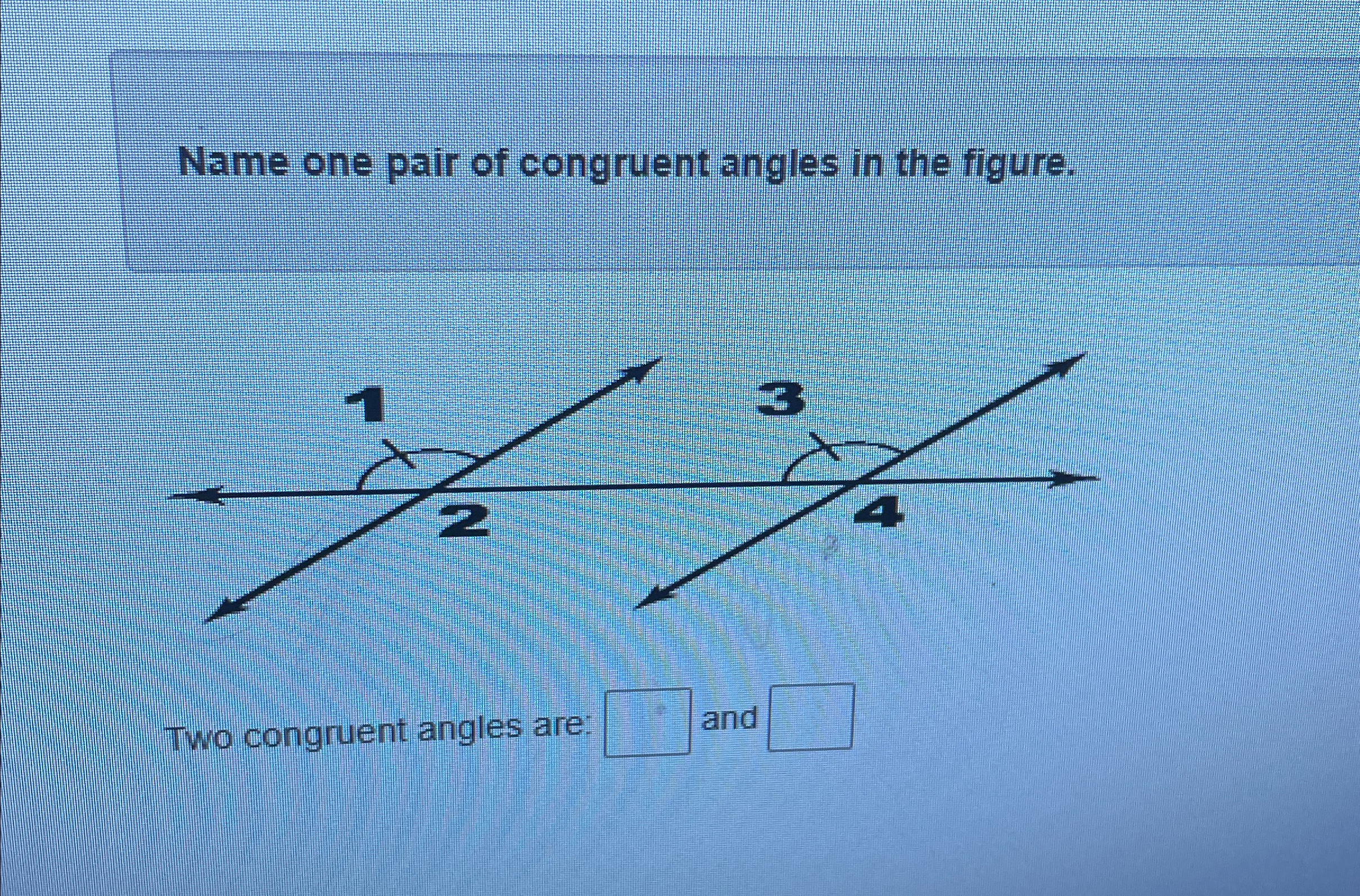 Solved Name one pair of congruent angles in the figure.Two | Chegg.com