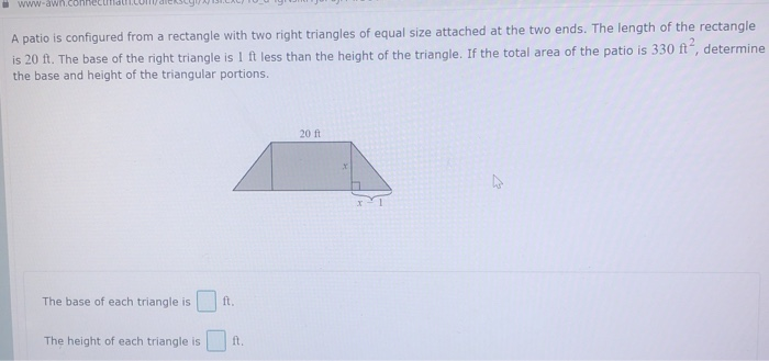 Solved Www-awn A Patio Is Configured From A Rectangle With 