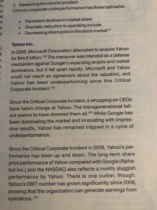 Solved Discussion Questions 1. What good reasons does Yahoo | Chegg.com