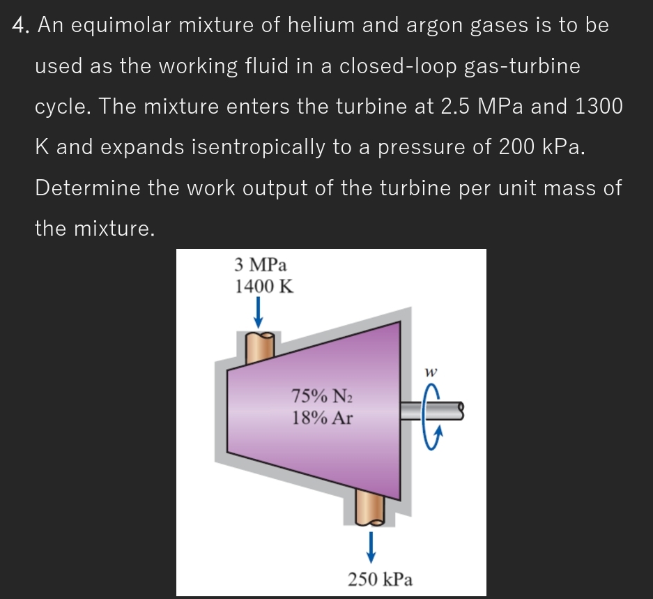 Solved An equimolar mixture of helium and argon gases is to | Chegg.com