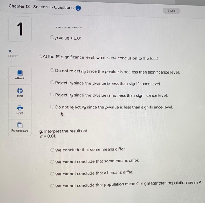 Solved Chapter 13 - Section 1 - Questions Saved Help 1 A | Chegg.com