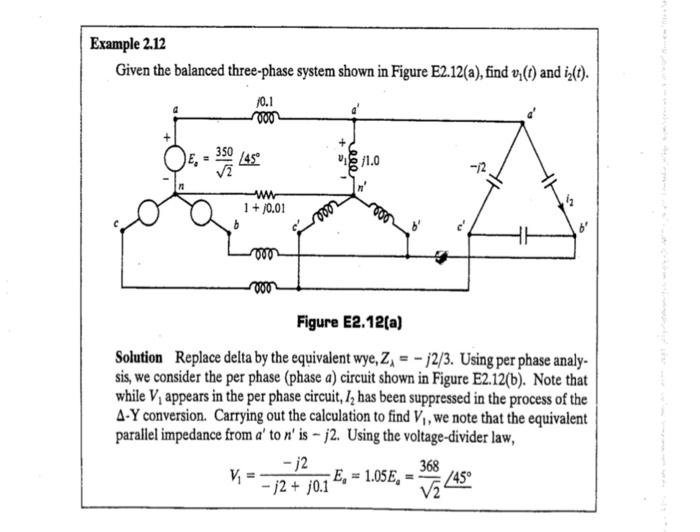 Solved Given the balanced three-phase system shown in Figure | Chegg.com