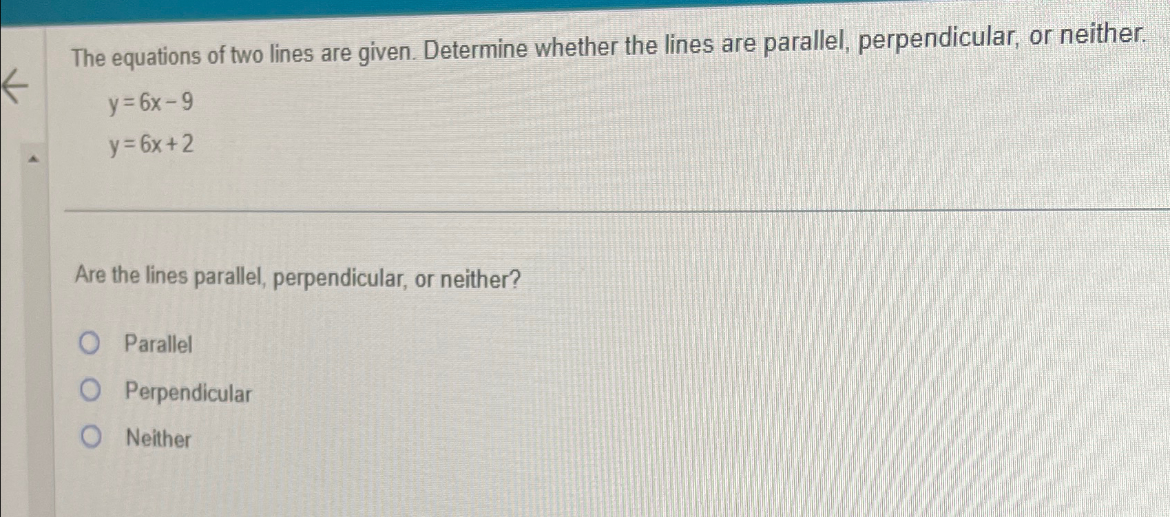 Solved The equations of two lines are given. Determine | Chegg.com