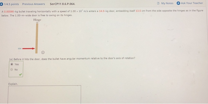 Solved 1 4 5 Points Previous Answers Sercp11 8 6 P 064