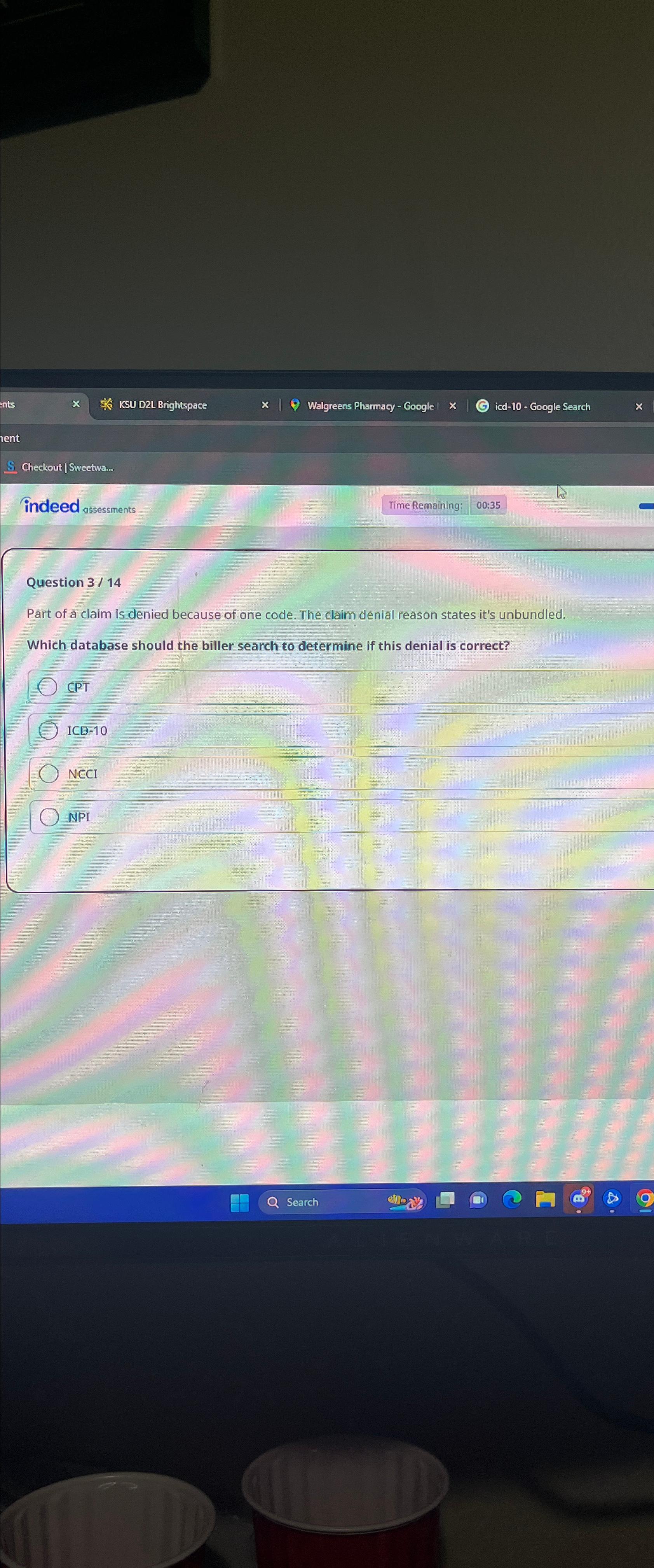 Solved indeed assessmentsTime Remaining: ,00:35Question | Chegg.com
