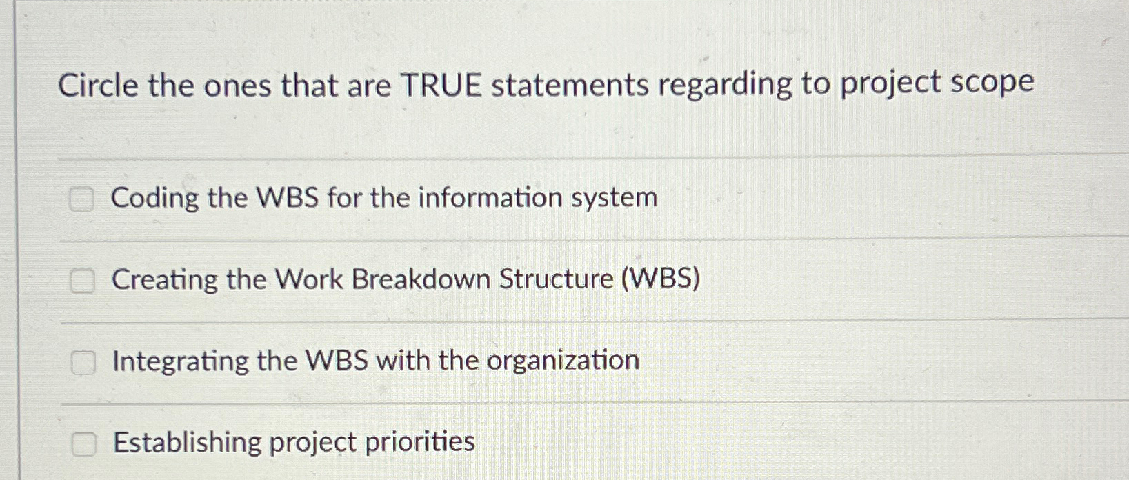 Solved Circle the ones that are TRUE statements regarding to | Chegg.com