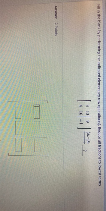 Solved Fill In The Blank By Performing The Indicated Chegg Com