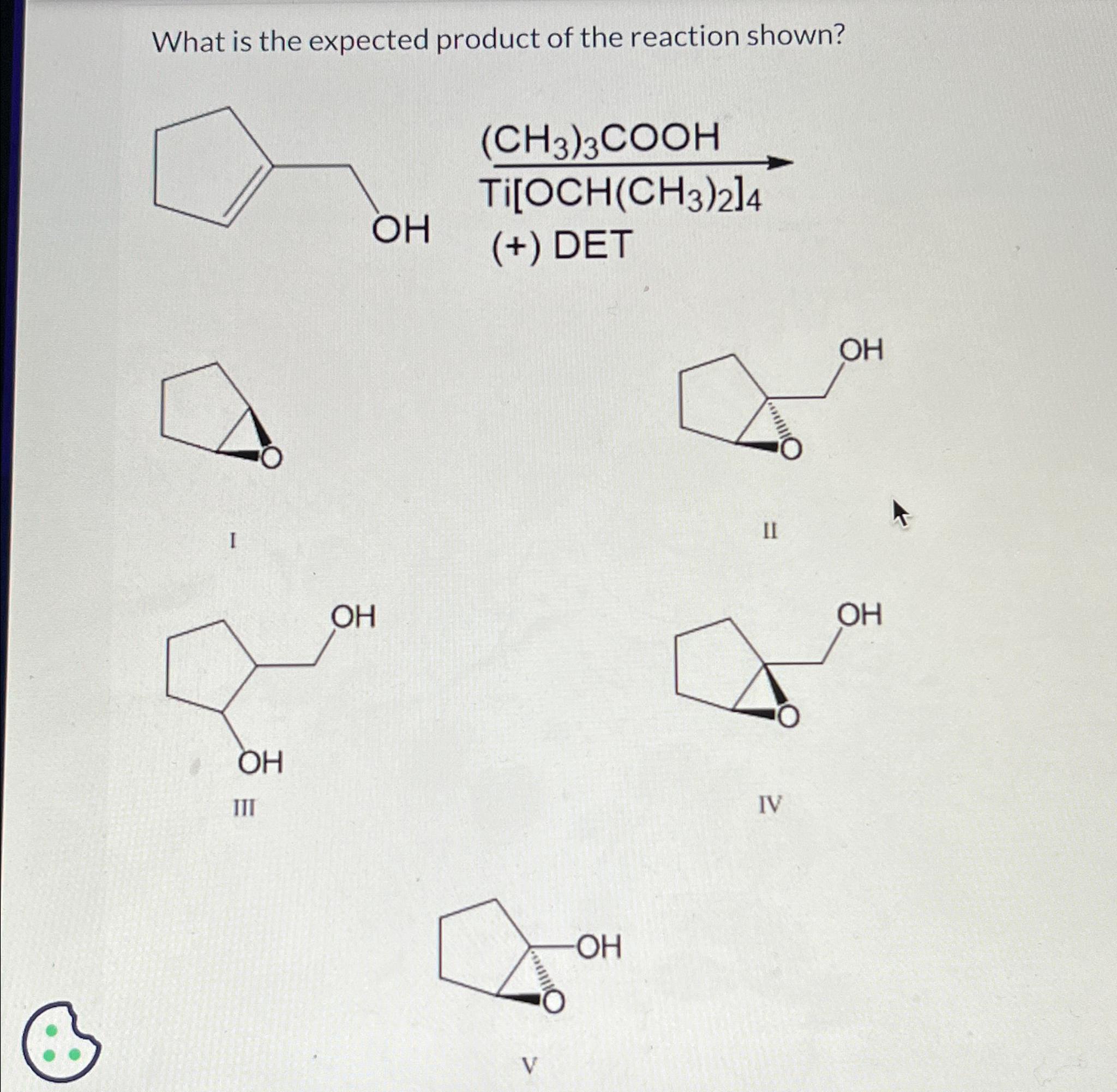 Solved what is the expected product of the reaction chegg