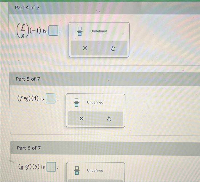 Solved The graphs of f and g are shown. Evaluate the | Chegg.com