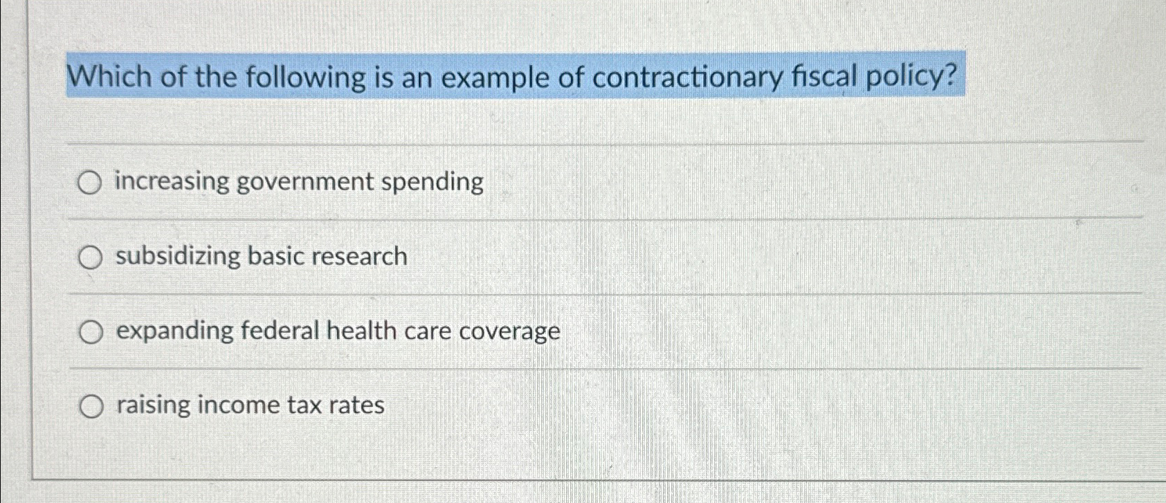 Solved Which of the following is an example of | Chegg.com