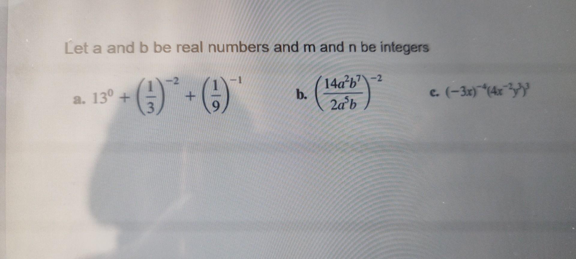 Solved Let A And B Be Real Numbers And M And N Be Integers | Chegg.com