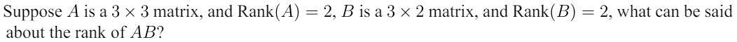find the rank of the matrix 3 3
