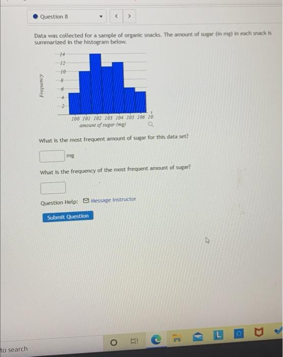Solved data was collected for a sample of organic snacks the