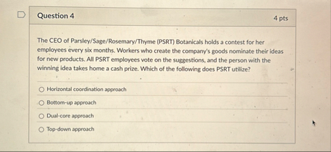 Solved Question 44 ﻿ptsThe CEO of | Chegg.com