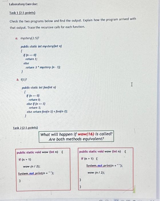 Solved Laboratory Exercise: Task 1 (2.5 Points) Check The | Chegg.com