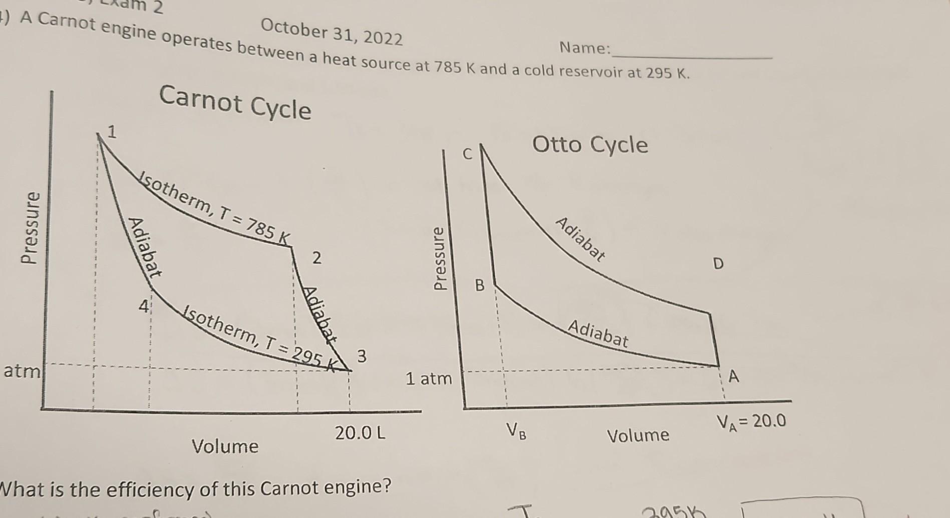 Solved B) To achieve the same efficiency as the above Carnot | Chegg.com