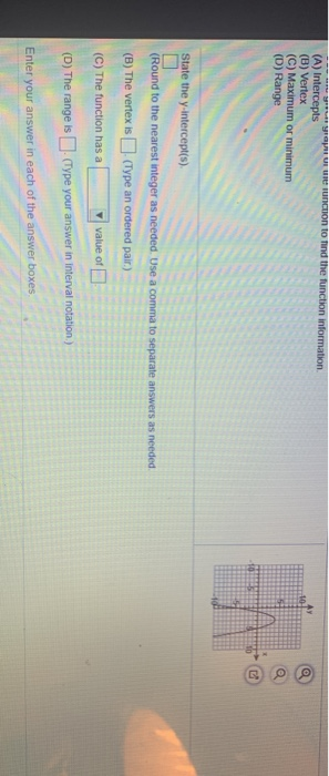 Solved Ay Use the given graph of the function to find the | Chegg.com
