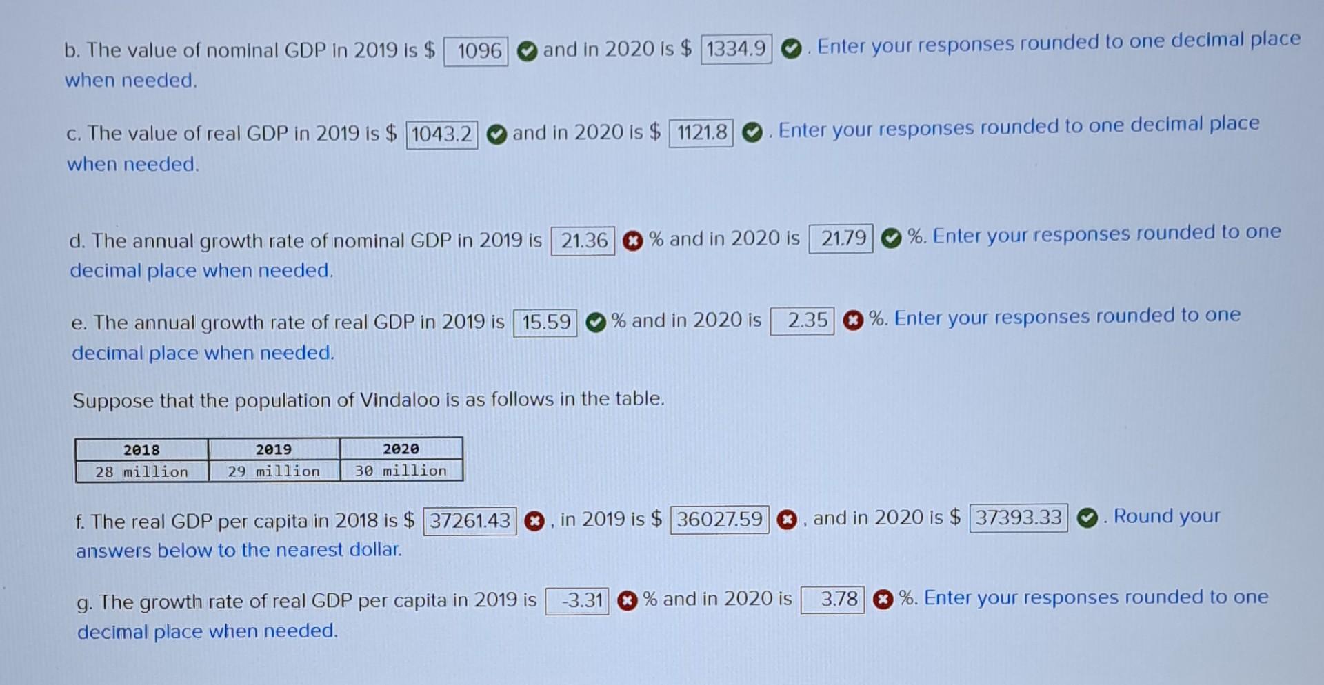 Solved your responses rounded to one decimal place responses | Chegg.com