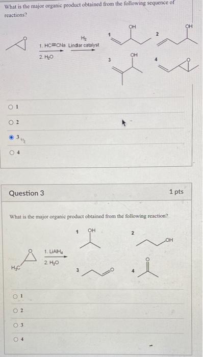 Solved What is the major organic product obtained from the | Chegg.com