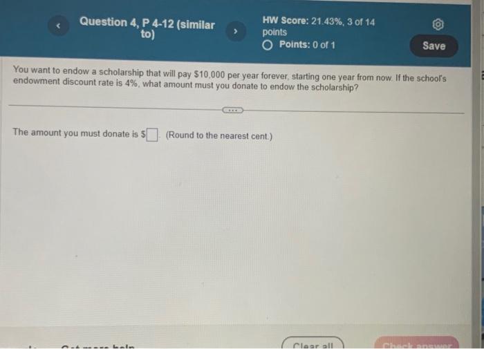 Solved You want to endow a scholarship that will pay 10,000