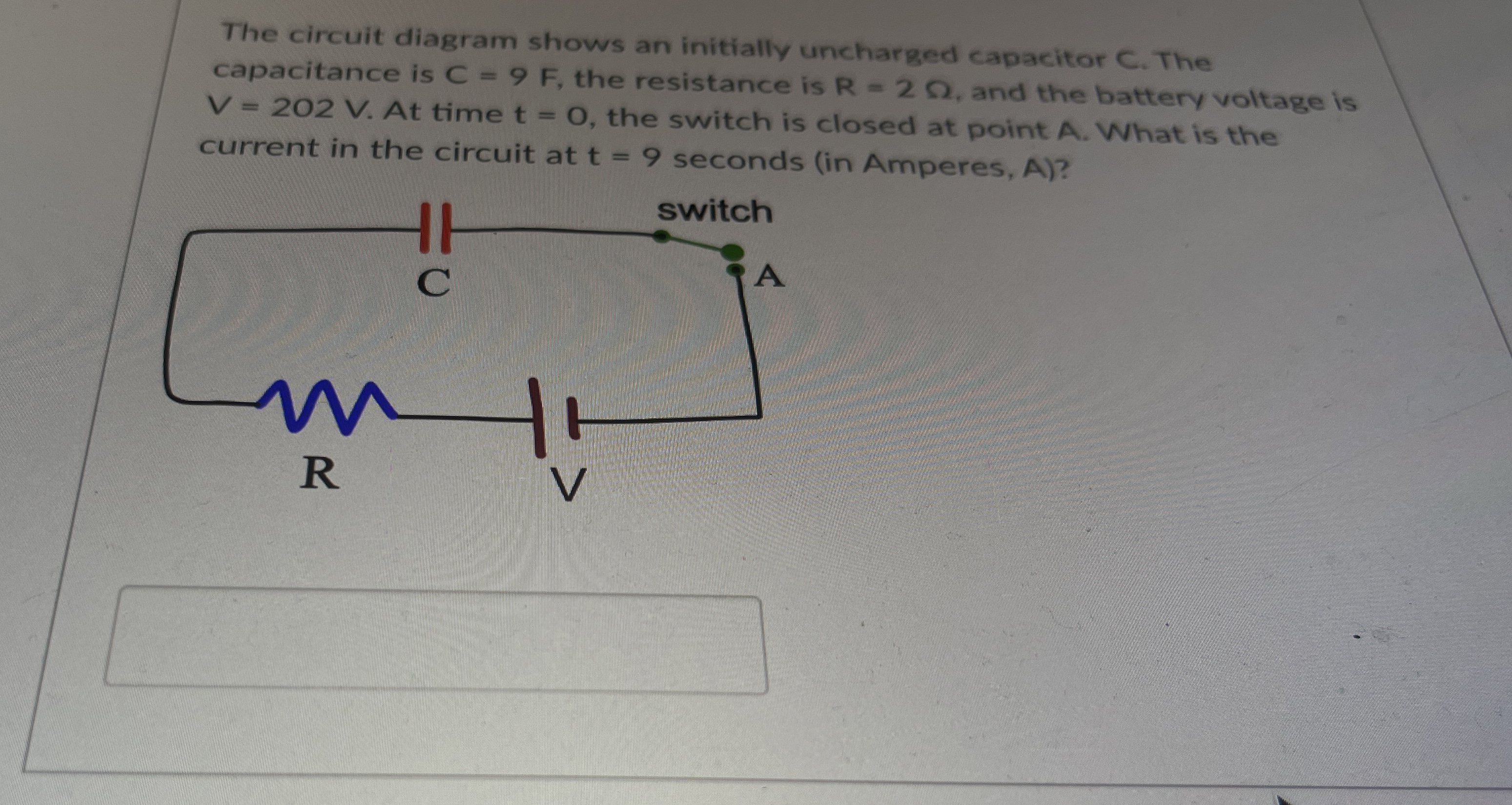 Solved The circuit diagram shows an initially uncharged