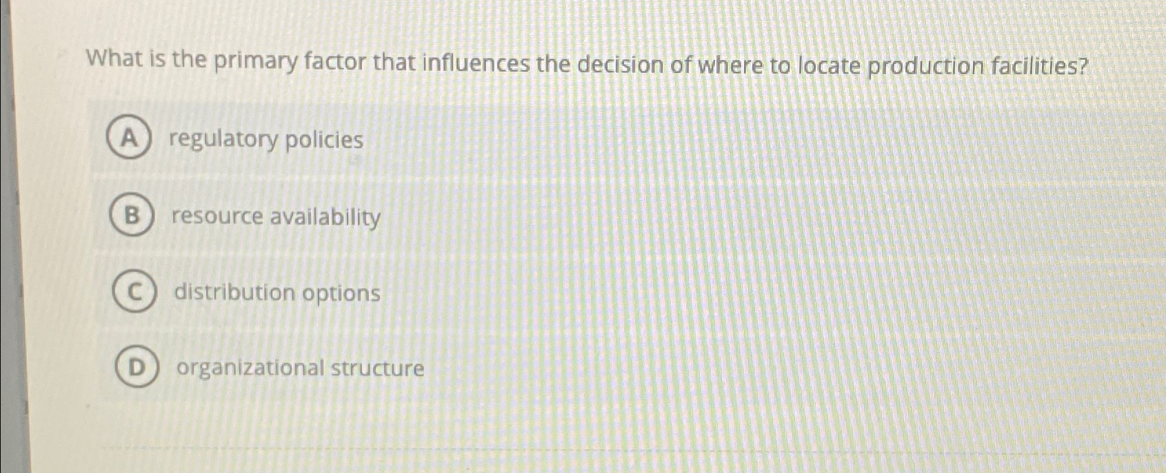 Solved What is the primary factor that influences the | Chegg.com