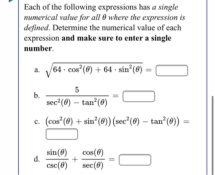 Solved Each of the following expressions has a single | Chegg.com