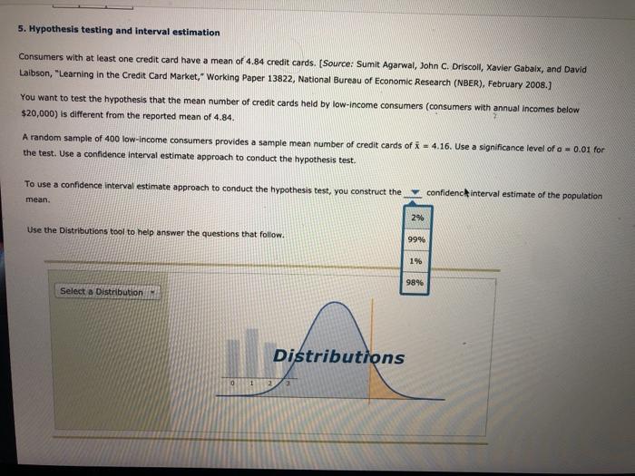 Solved 5. Hypothesis testing and interval estimation | Chegg.com