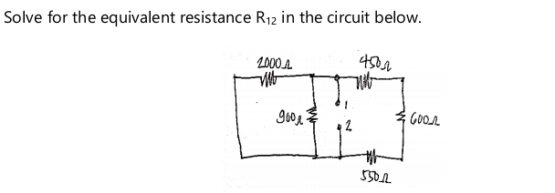 Solved Solve for the equivalent resistance R12 in the | Chegg.com