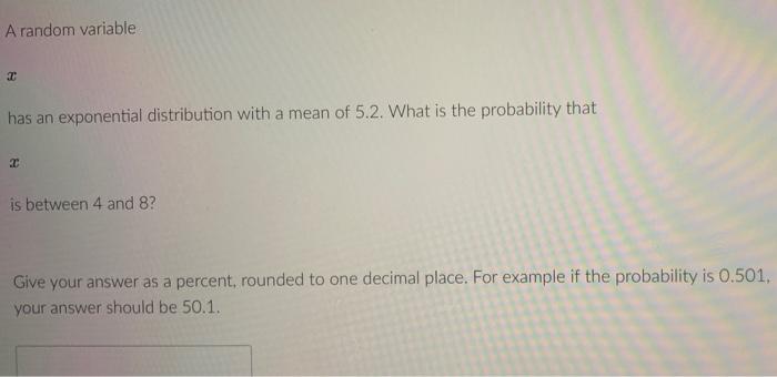 Solved A random variable x has an exponential distribution | Chegg.com