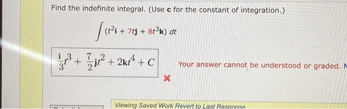 Solved Find the indefinite integral. (Use c for the constant | Chegg.com