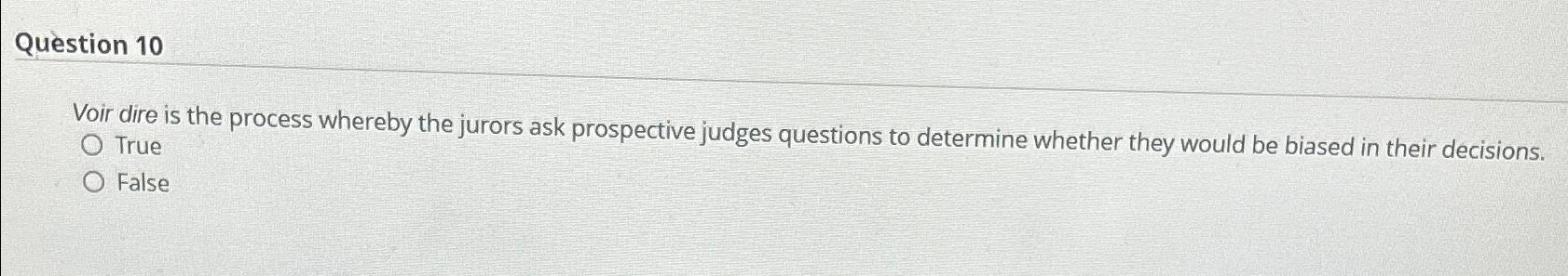 the process of interviewing prospective jurors is called