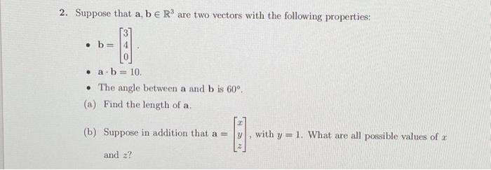 Solved 2. Suppose That \\( \\mathbf{a}, \\mathbf{b} \\in | Chegg.com