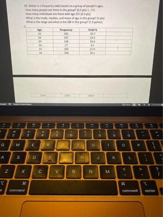 Solved 13. Below is a frequency table based on a group of | Chegg.com