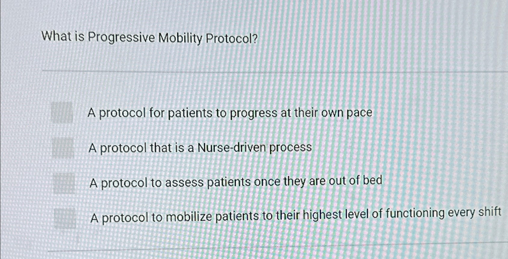Solved What is Progressive Mobility Protocol?A protocol for | Chegg.com