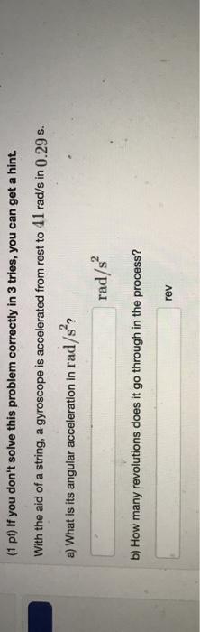 Solved (1 pt) If you don't solve this problem correctly in 3 | Chegg.com