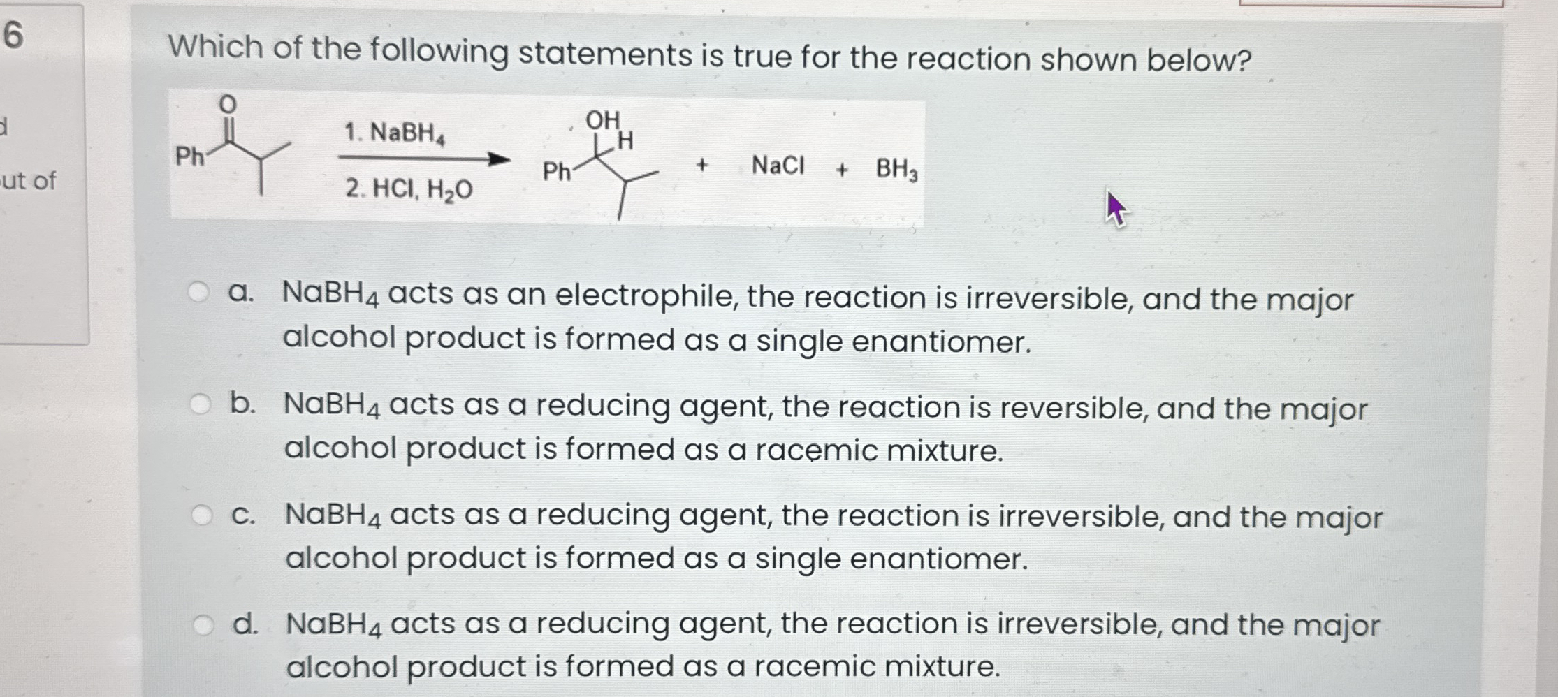 Solved 6Which of the following statements is true for the | Chegg.com